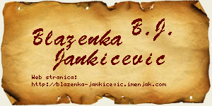 Blaženka Jankićević vizit kartica